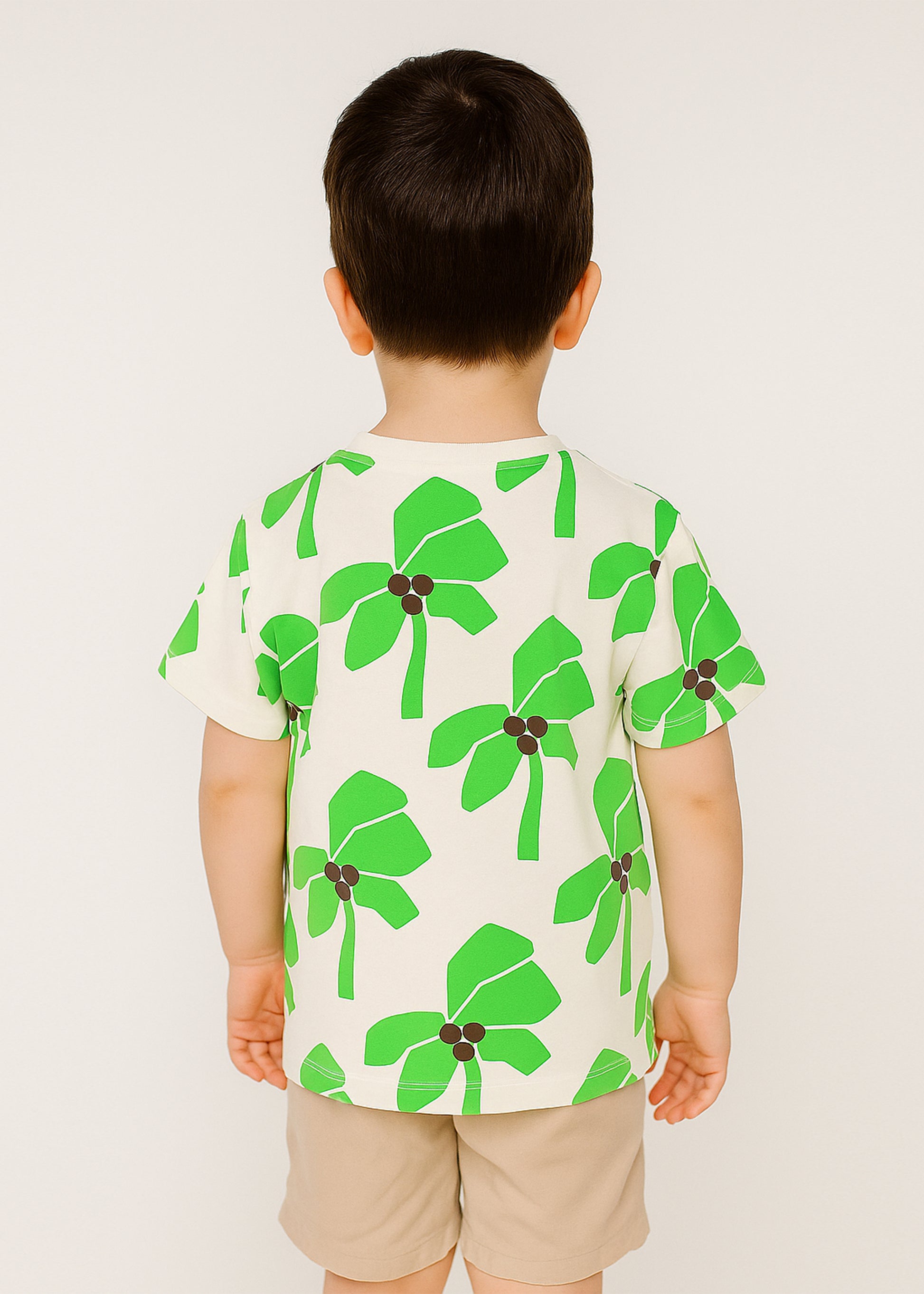 J&JP Boys Printed Half Sleeve T-Shirt- Off White