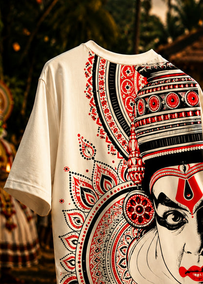Kathakali Heritage Oversized T-Shirt – Kerala Onam Edition