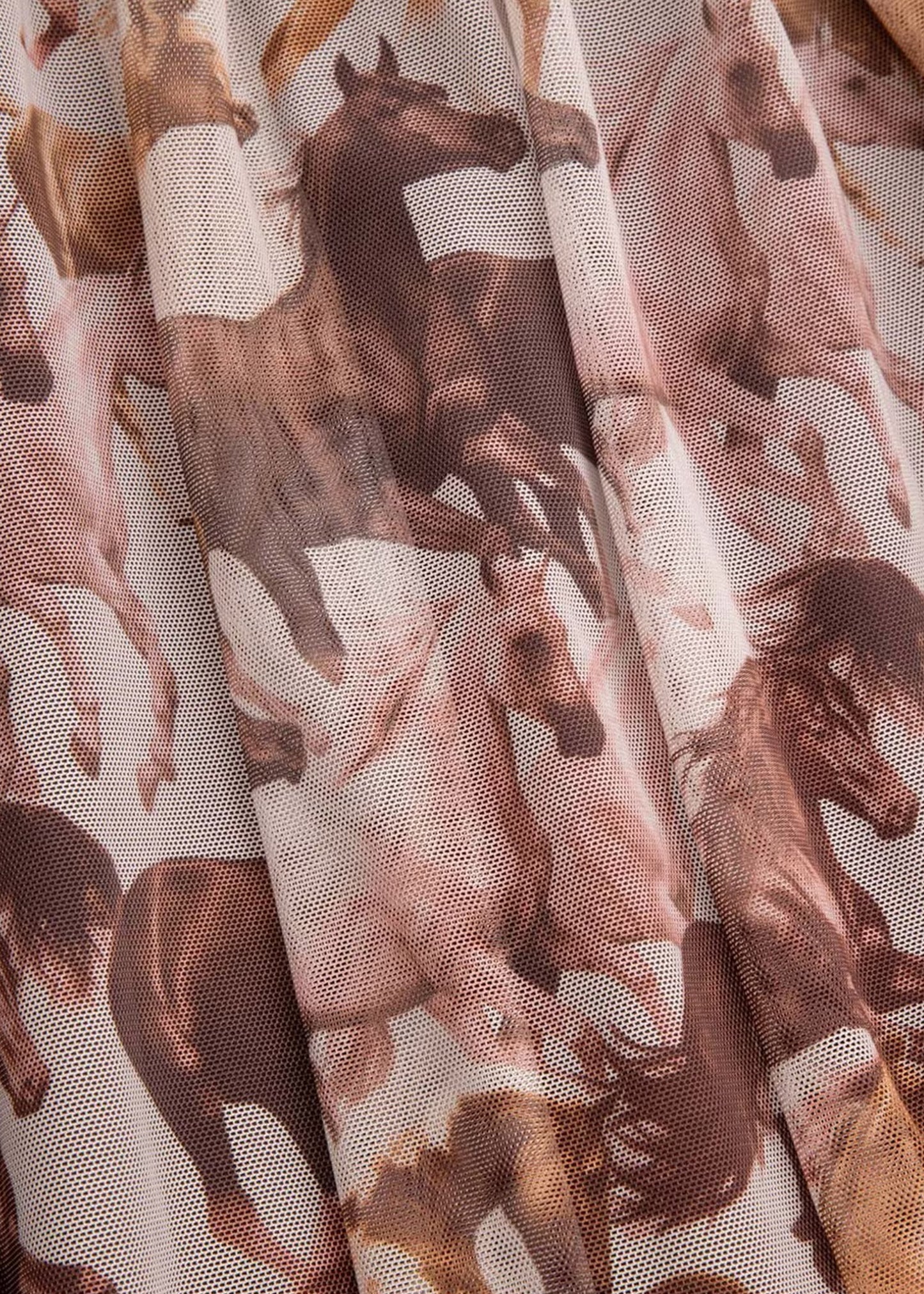 Kid Girls Printed Brown Skirt