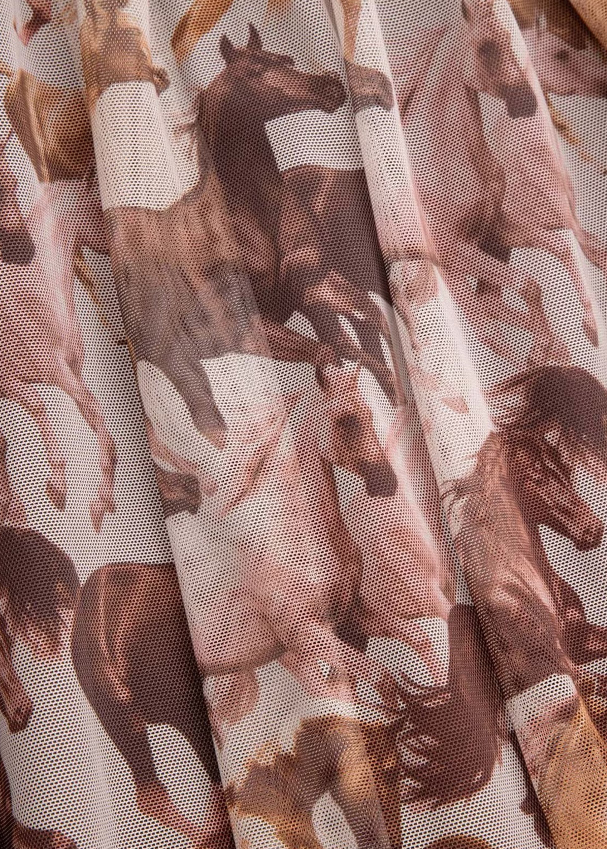 Kid Girls Printed Brown Skirt