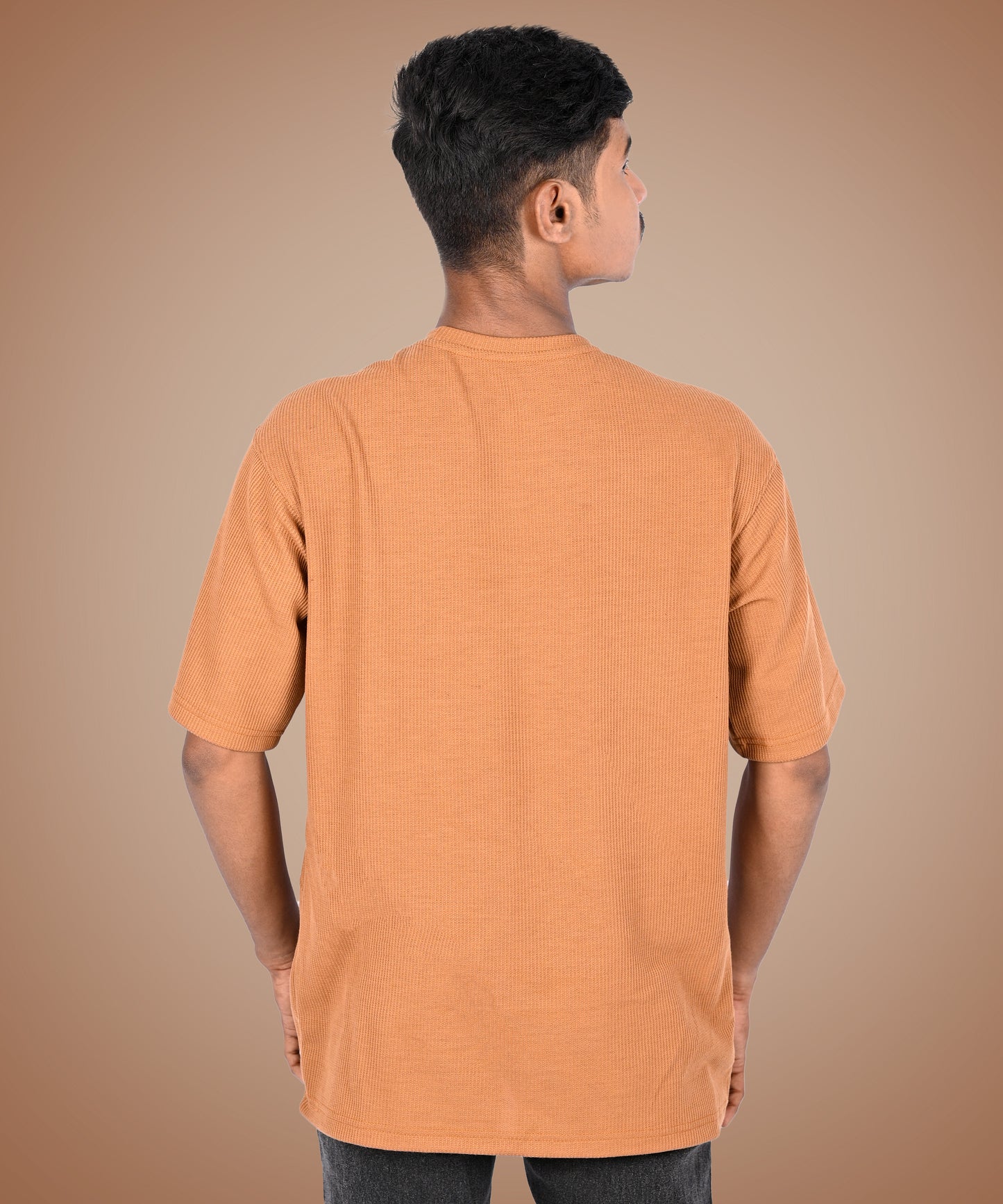 J&JP Texture tshirt-Toffy brown