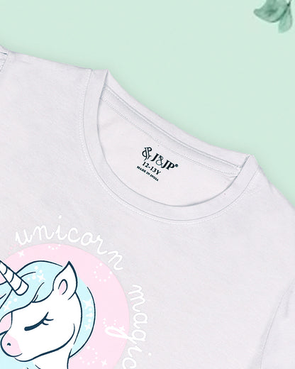 J&JP Kids Girls Printed T-shirt and Pant Set