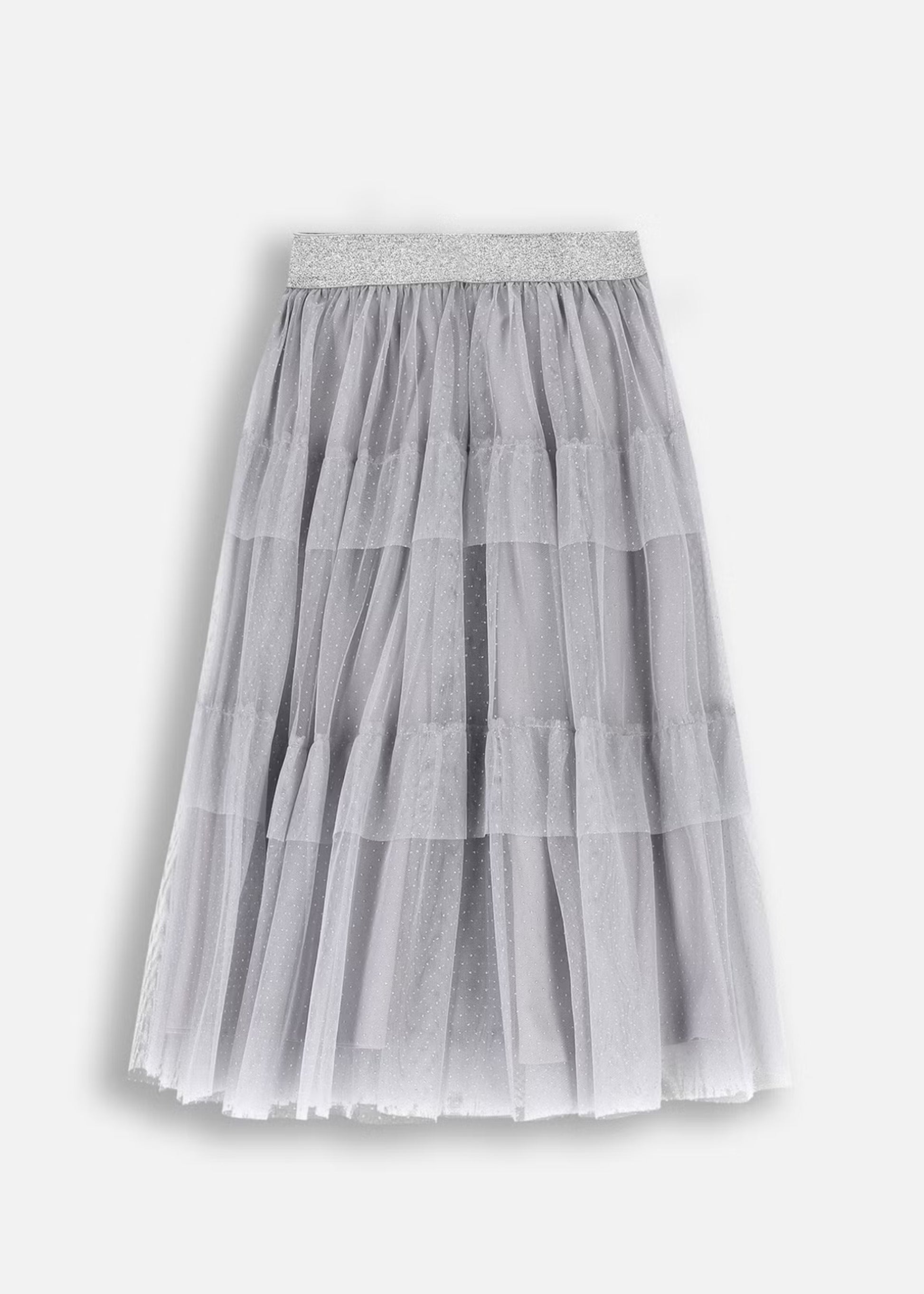 Kid Girls Solid Grey Skirt