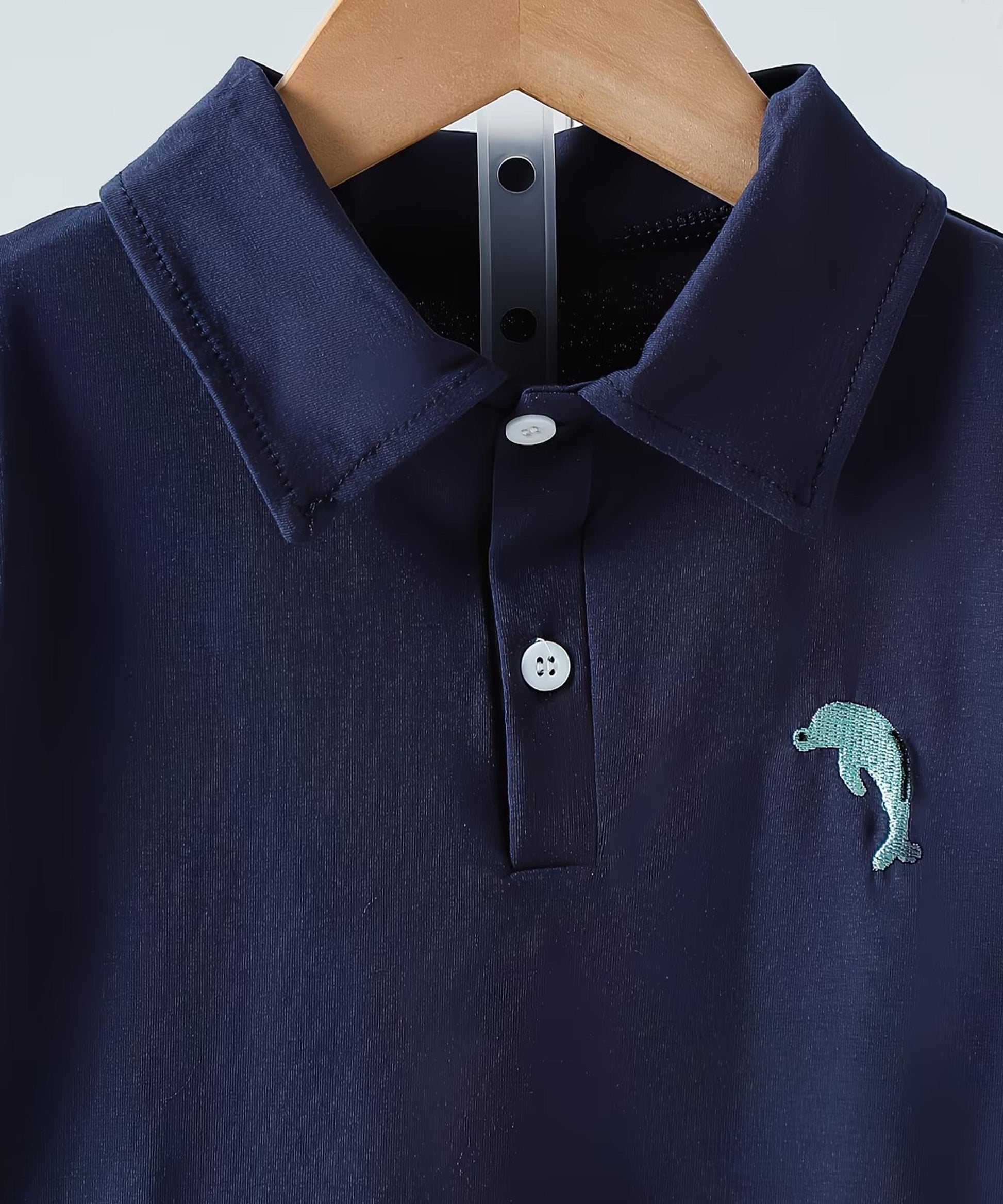 J&JP Boys Solid Dolphin Polo T-Shirt and Shorts Set