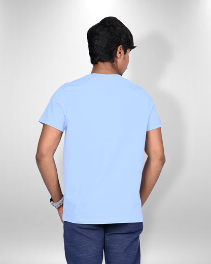 J&JP Men's Graphic Prined Half sleeve Tshirt-Blue