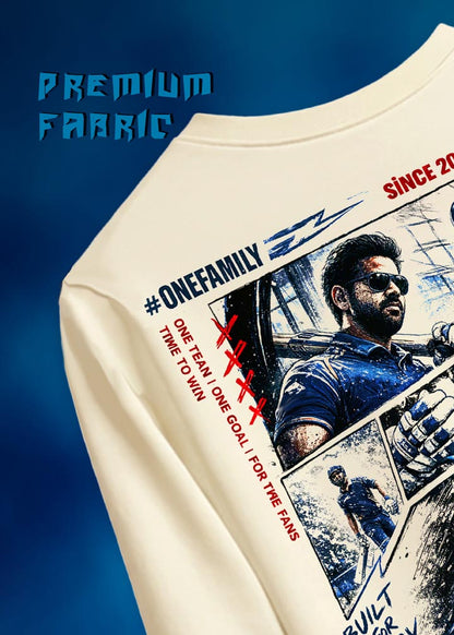 BLUE FAMILY Graphic T-Shirt – Comic Style Sports Fan Edition