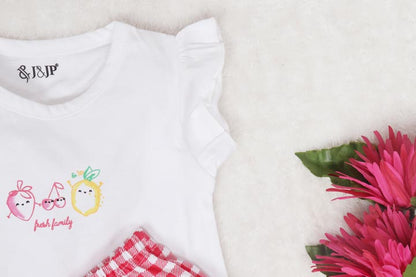 J&JP Babies Printed Soft Cotton T-shirt and Shorts Set
