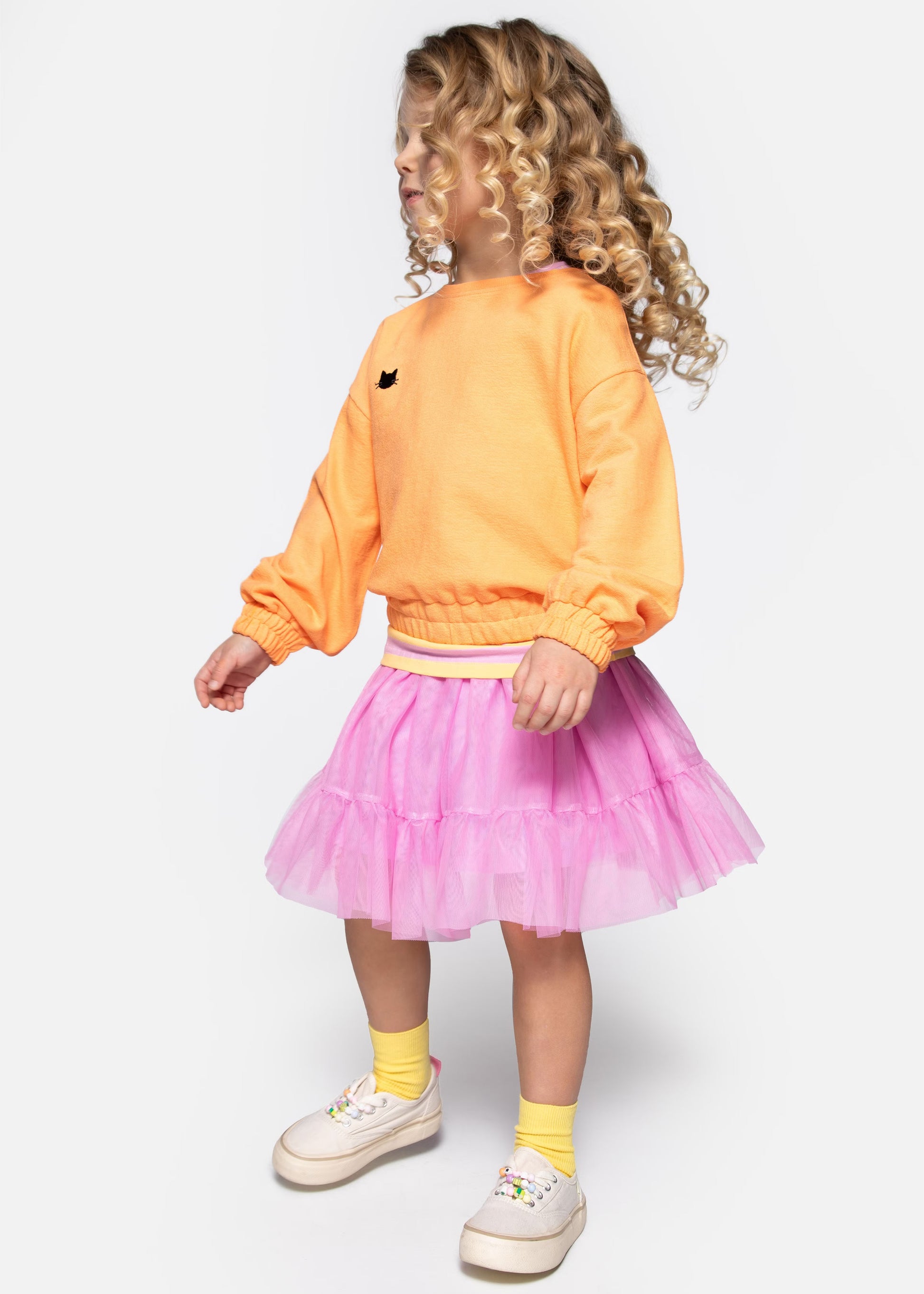 Kids Girls Solid Pink Skirt