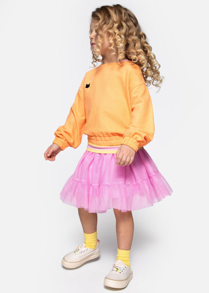 Kids Girls Solid Pink Skirt