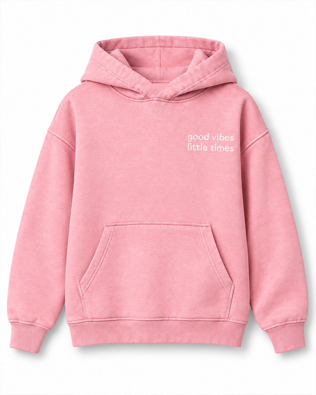 J&JP Girls Pink Printed Full Sleeve Hoodie