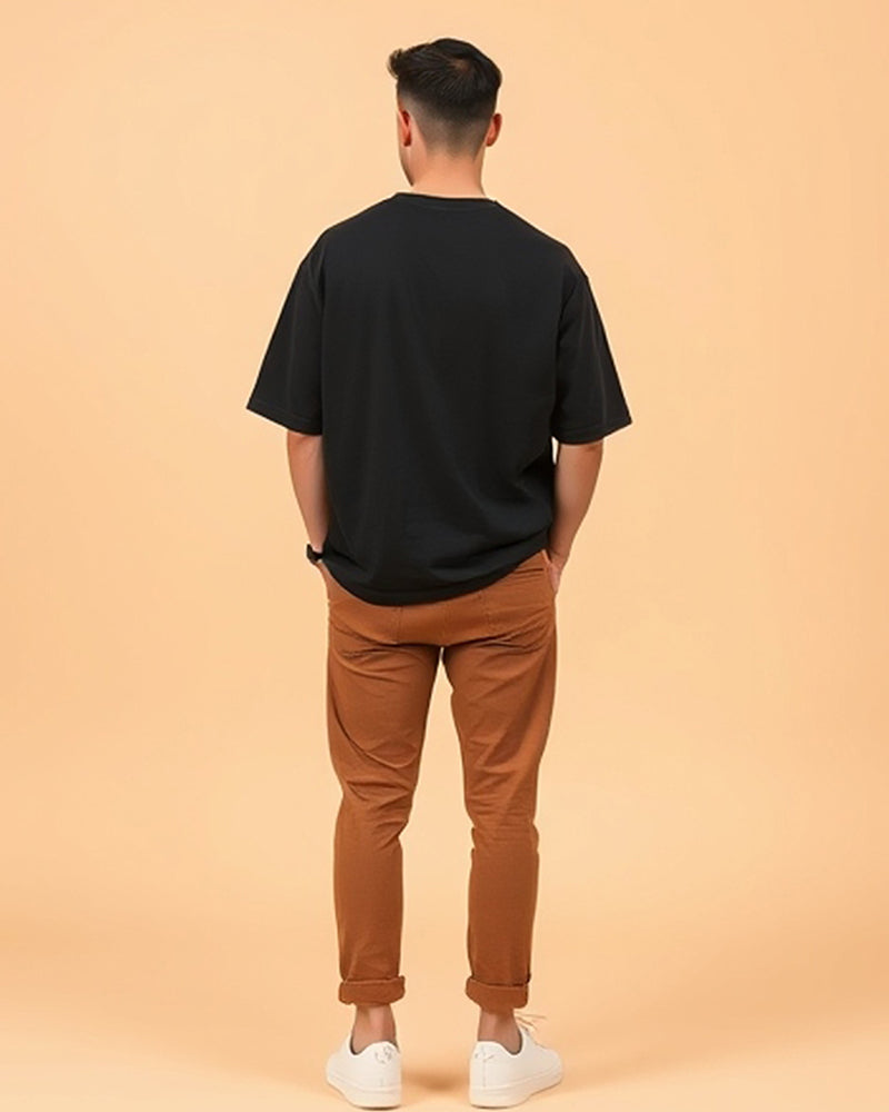 J&JP Mens oversized Puff Printed Tshirt