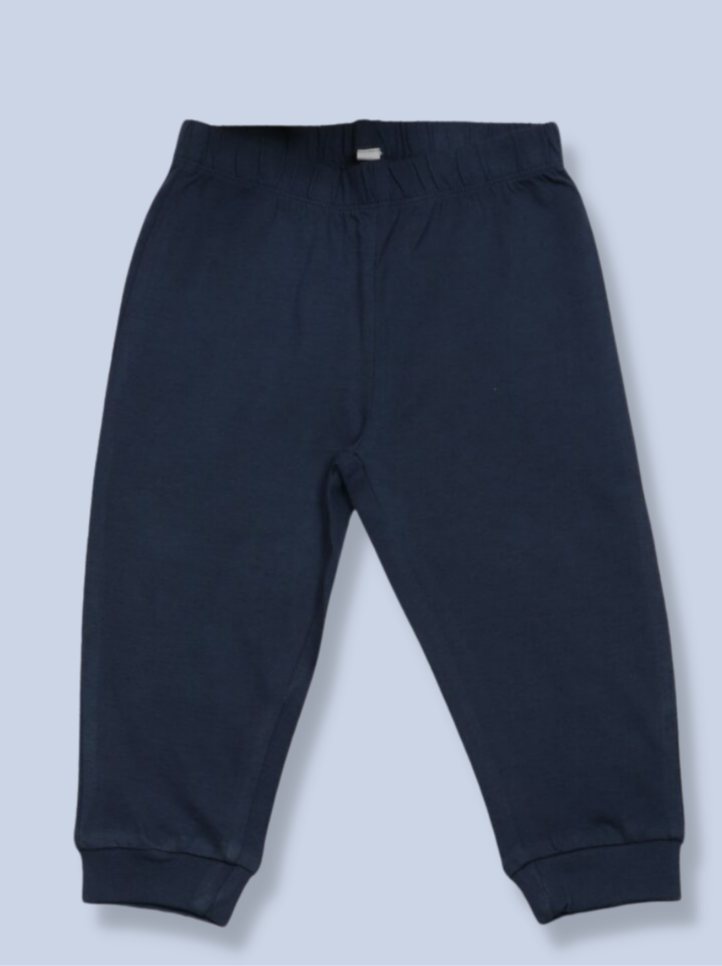 Kids Blue Single Jersey Solid Pant