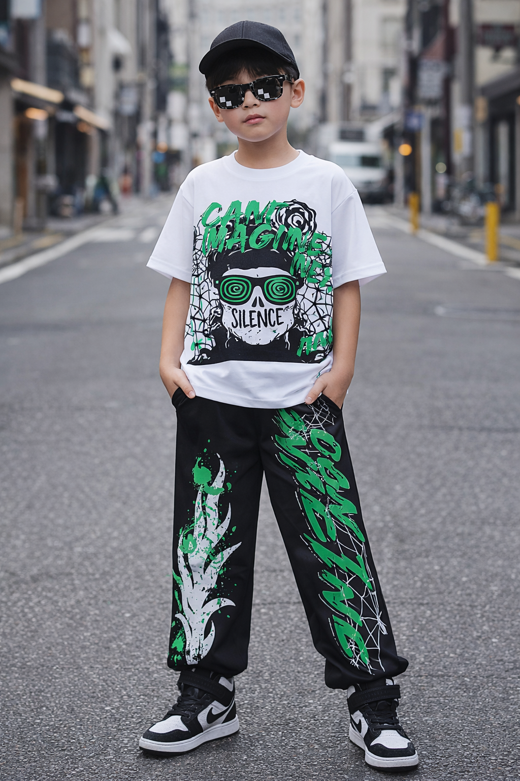 J&JP Boys Graphic Printed T-Shirt with Track Pant Set
