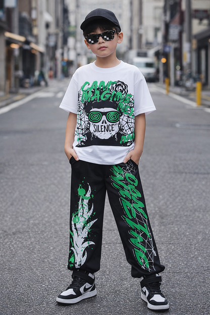 J&JP Boys Graphic Printed T-Shirt with Track Pant Set