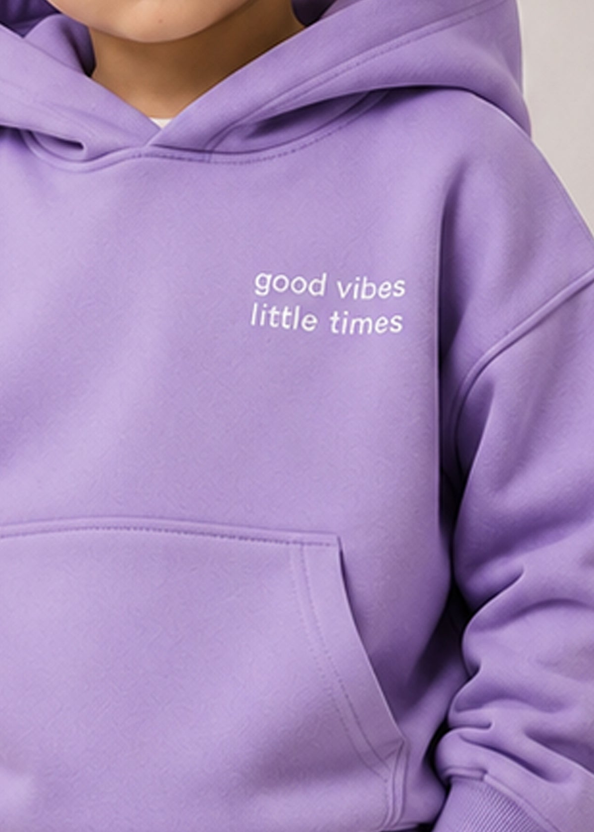 J&JP Boys Violet Printed Full Sleeve Hoodie