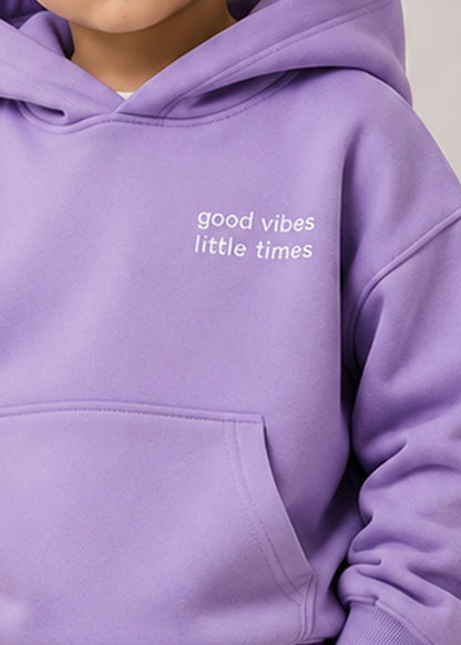 J&JP Boys Violet Printed Full Sleeve Hoodie