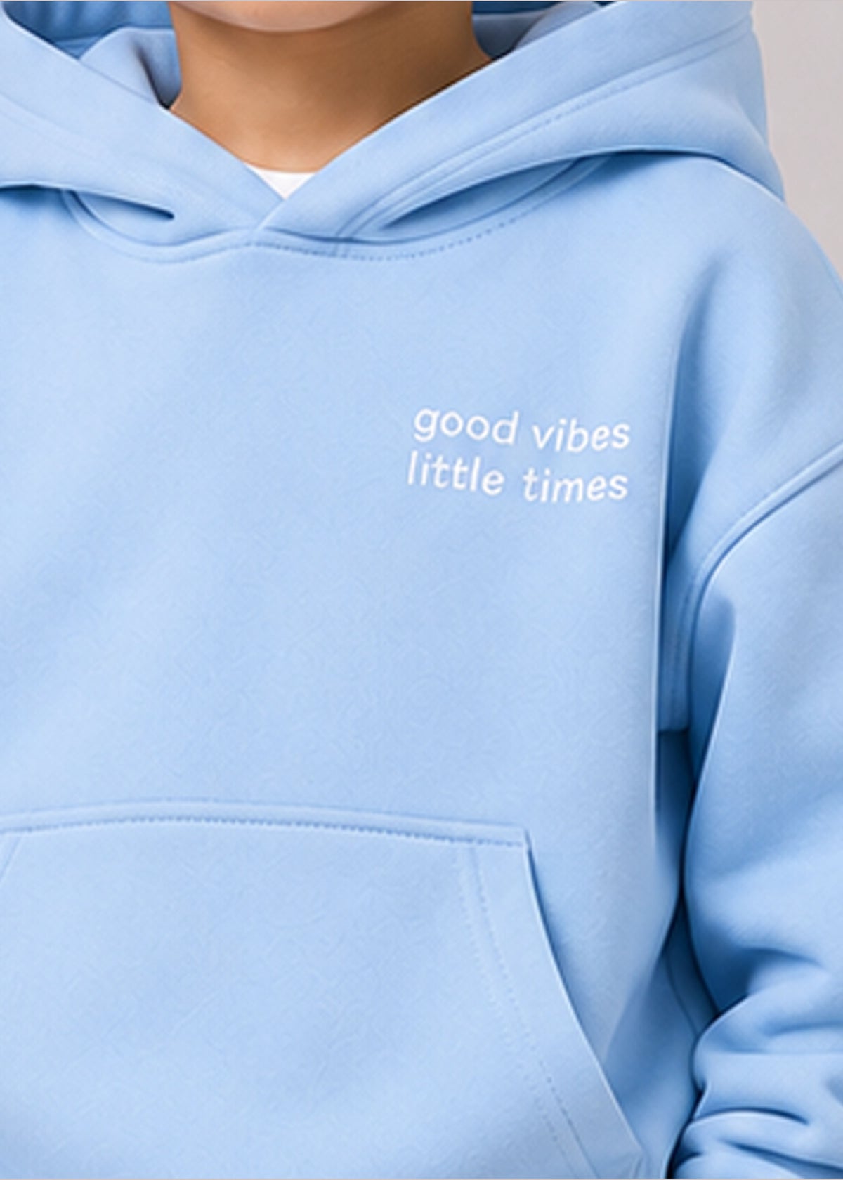 J&JP Boys Blue Printed Full Sleeve Hoodie