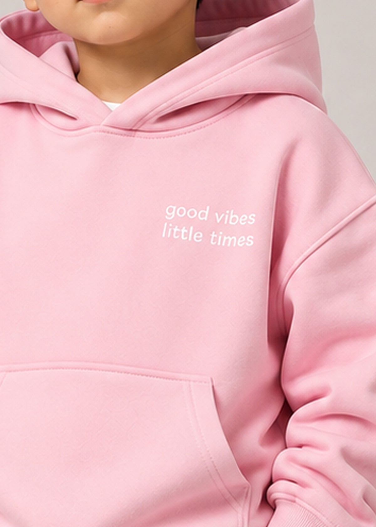 J&JP Boys Pink Printed Full Sleeve Hoodie