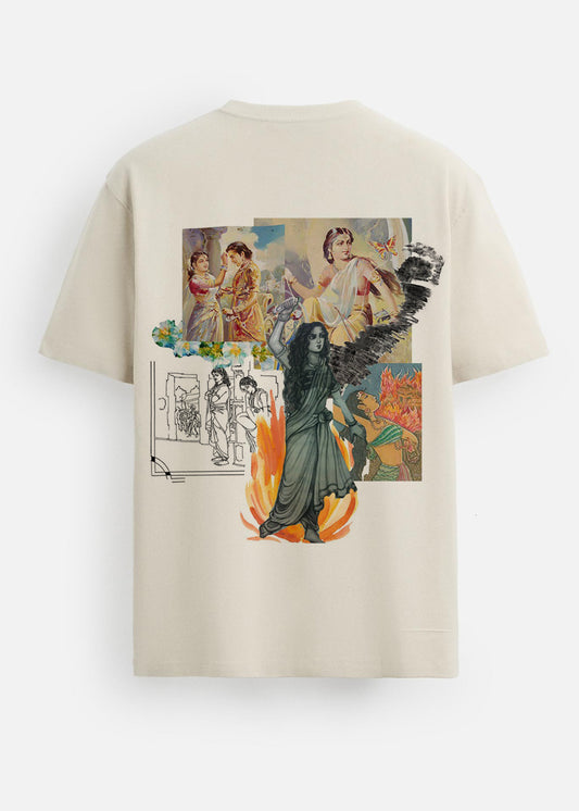 Silapathikaram Art Back Printed Tee – Vintage Tamil Story Design