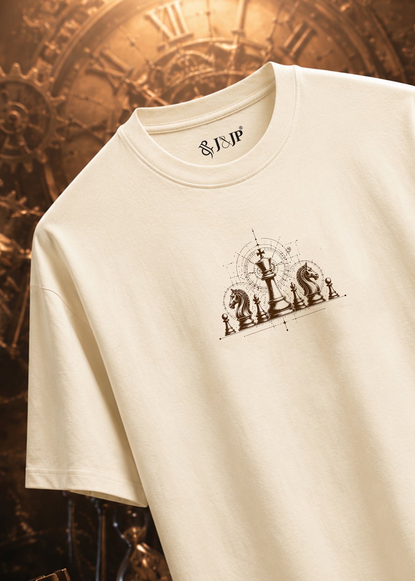 Chess Edition – Time Counts. Legends Move. Brown Print T-Shirt