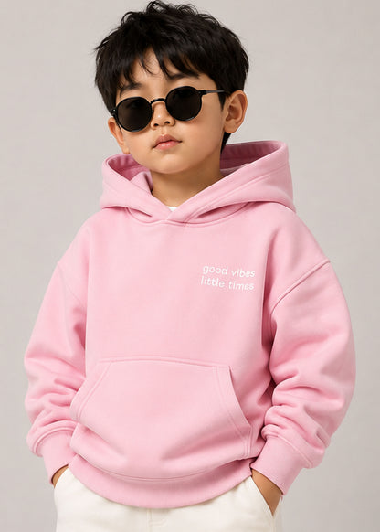 J&JP Boys Pink Printed Full Sleeve Hoodie