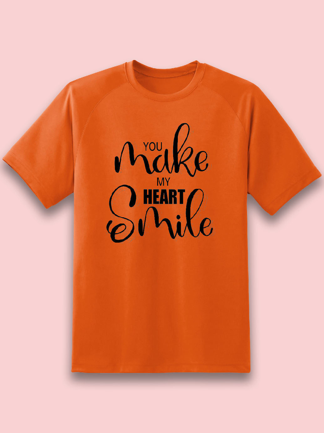 Women Orange Printed Cotton Tshirt