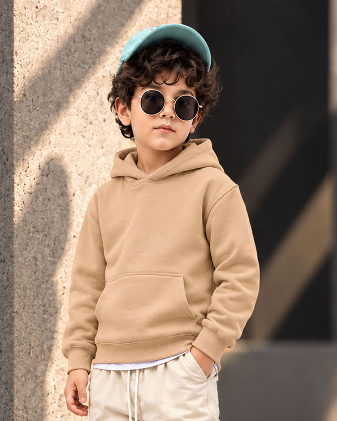 J&JP Boys Solid Full Sleeve Hoodie