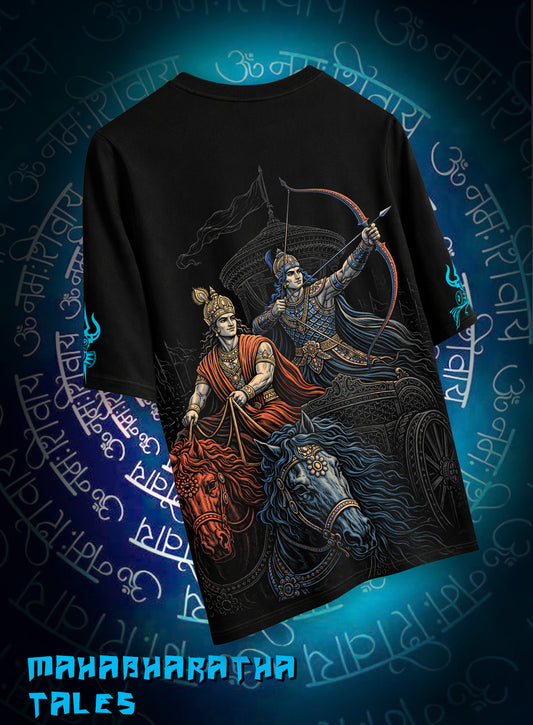 MAHABHARATHA TALES KRISHNA X ARJUNA ARTISTIC TSHIRT