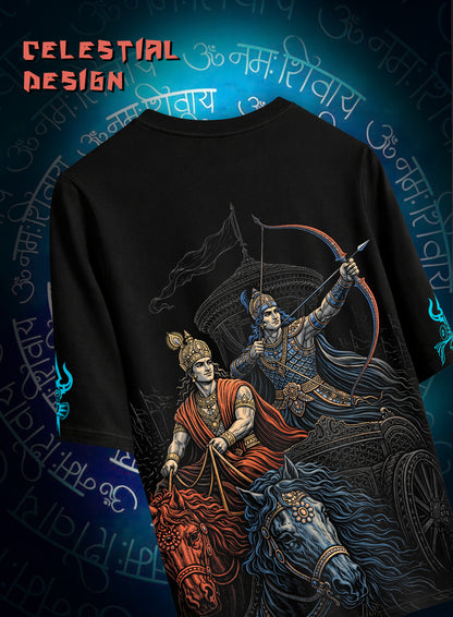 MAHABHARATHA TALES KRISHNA X ARJUNA ARTISTIC TSHIRT