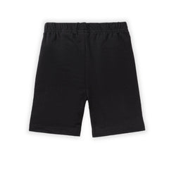 Kids Black Solid Cotton Shorts