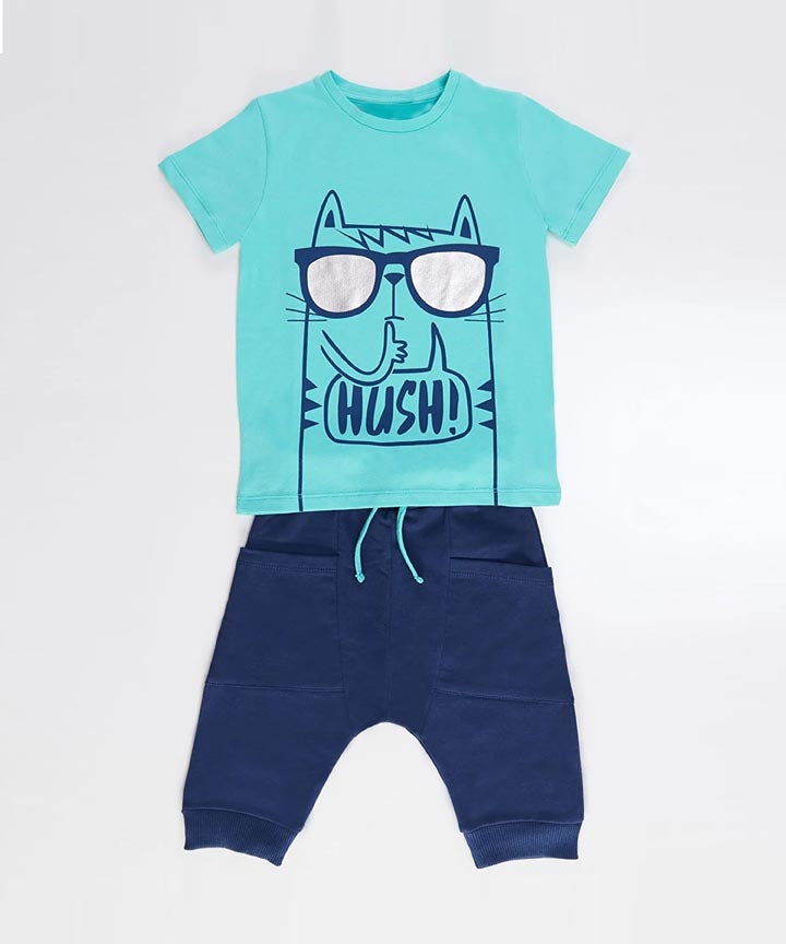 J&JP Kids Boys Printed T-shirt and Shorts set