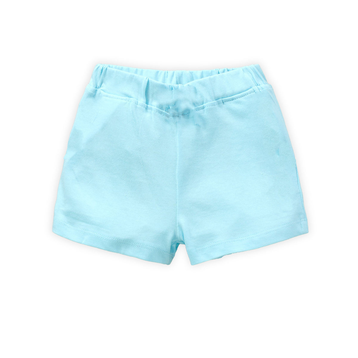 Kids sky blue Solid Cotton Shorts