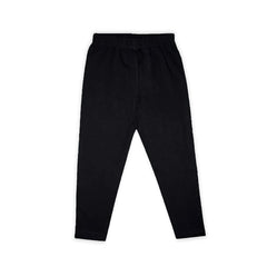 Kids Black Solid Cotton Track pants