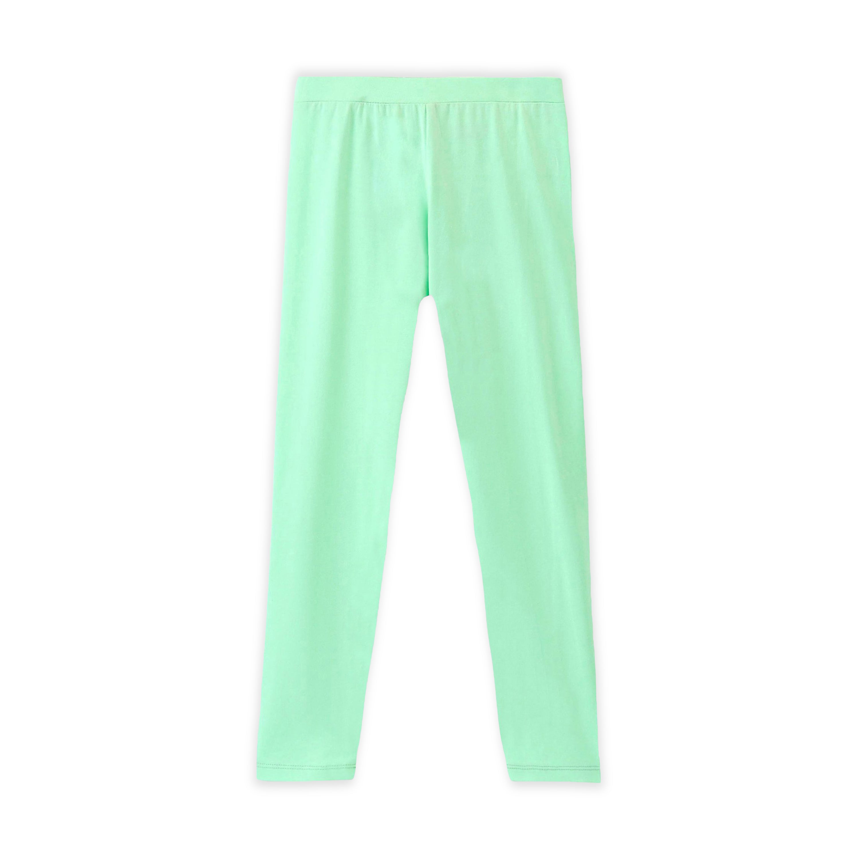 Kids Green Solid Cotton Track pants