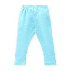 Kids sky blue Solid Cotton Track pants