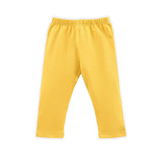 Kids Yellow Solid Cotton Track pants