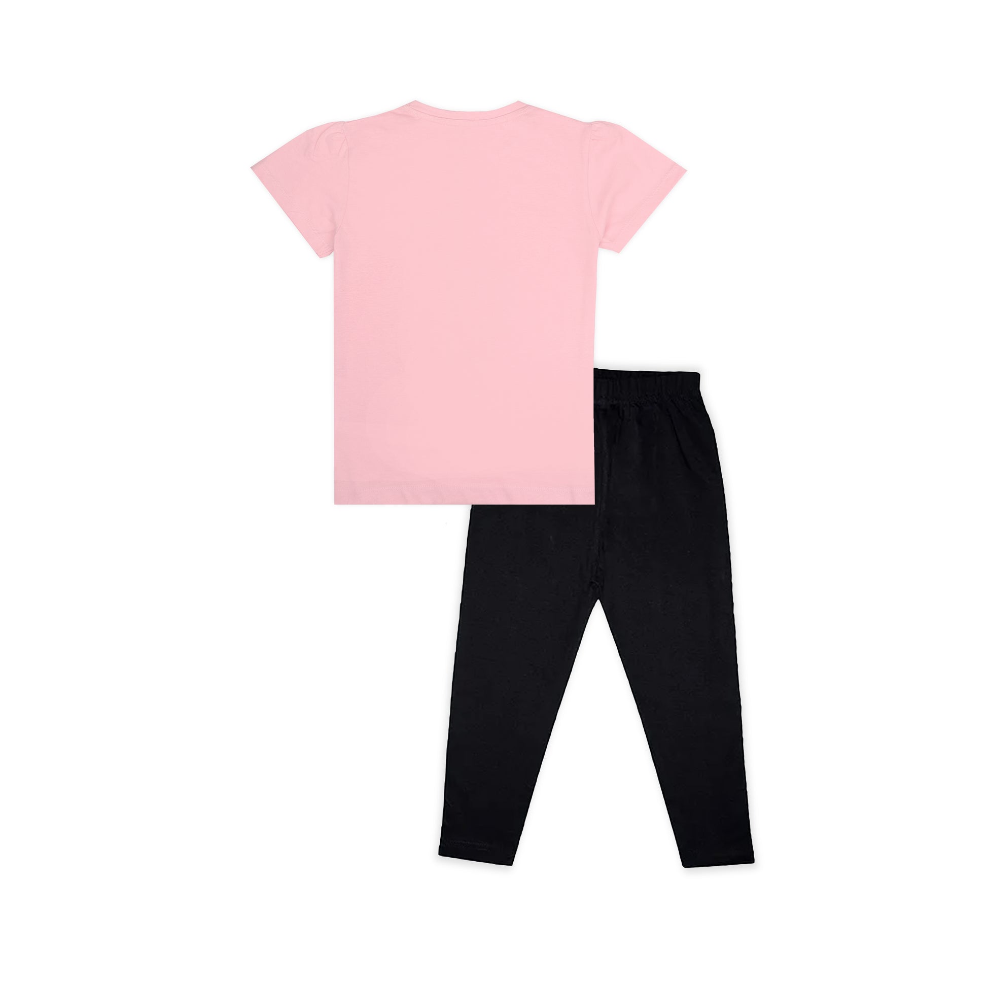 J&JP Kids Girls Printed T-shirt and Pant Set
