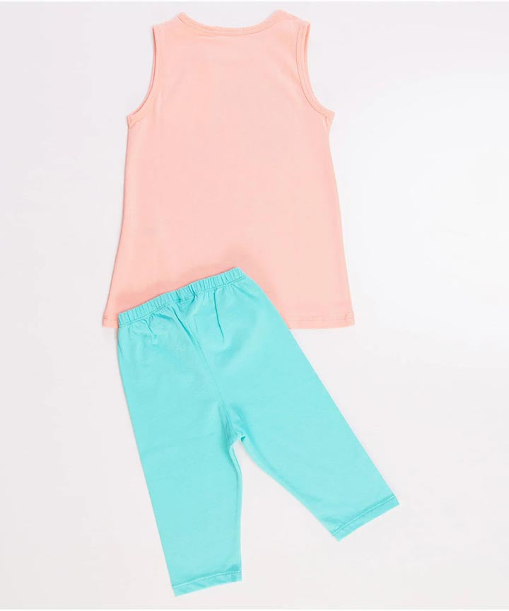 J&JP Kids Girls Printed T-shirt and Pant Set