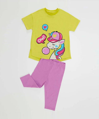 J&JP Kids Girl Printed Capri set