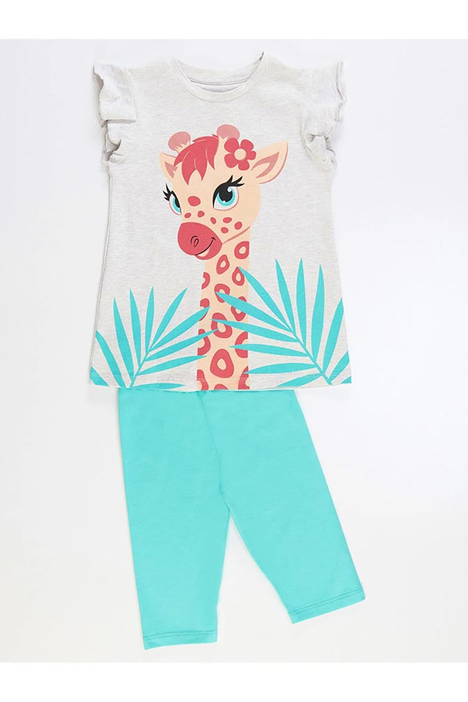 J&JP Kids Girls Printed T-shirt and Pant Set