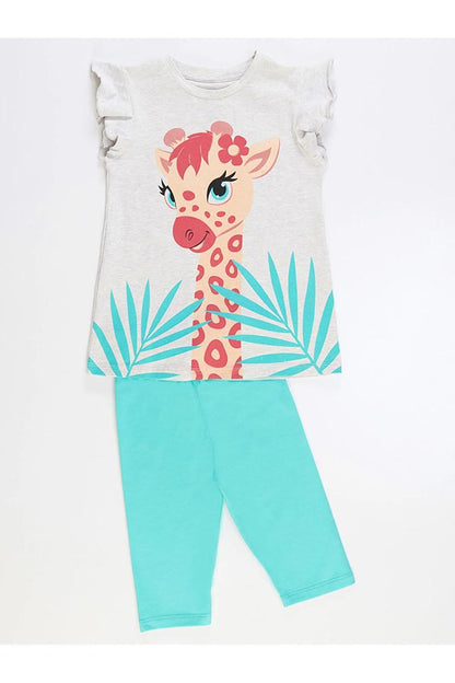 J&JP Kids Girls Printed T-shirt and Pant Set