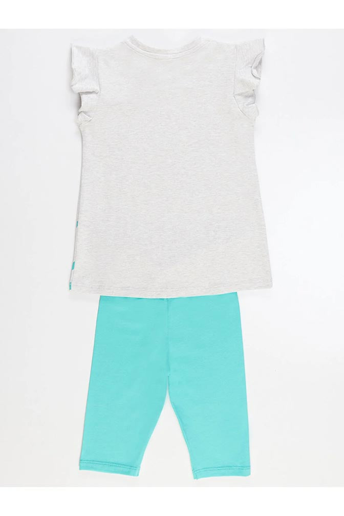 J&JP Kids Girls Printed T-shirt and Pant Set