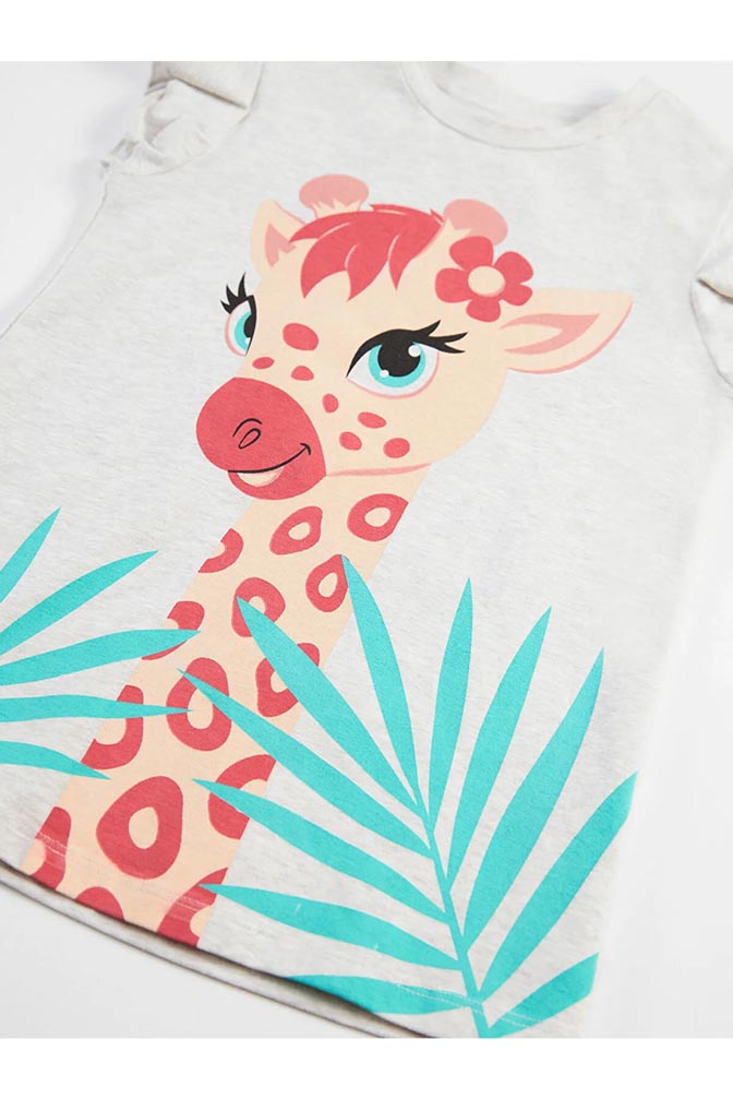 J&JP Kids Girls Printed T-shirt and Pant Set