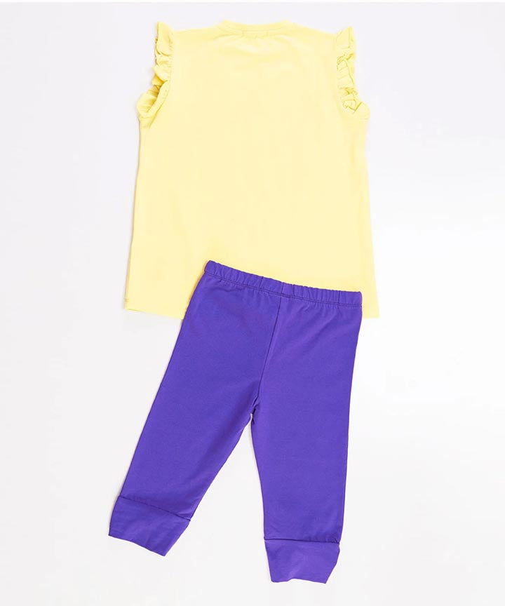 J&JP Kids Girls Printed T-shirt and Pant Set