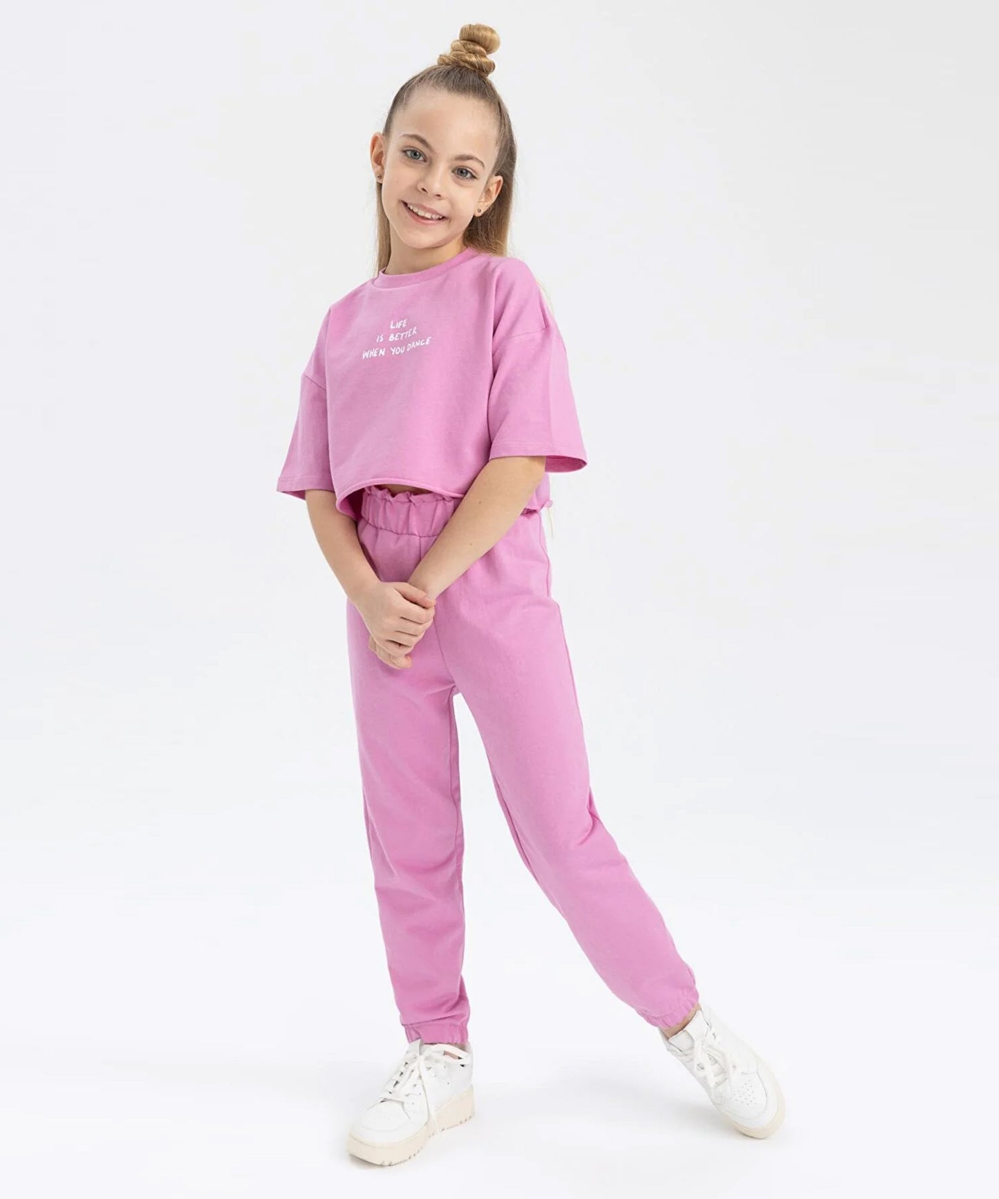 J&JP Kids Girls Stylish Crop top and Pant Set
