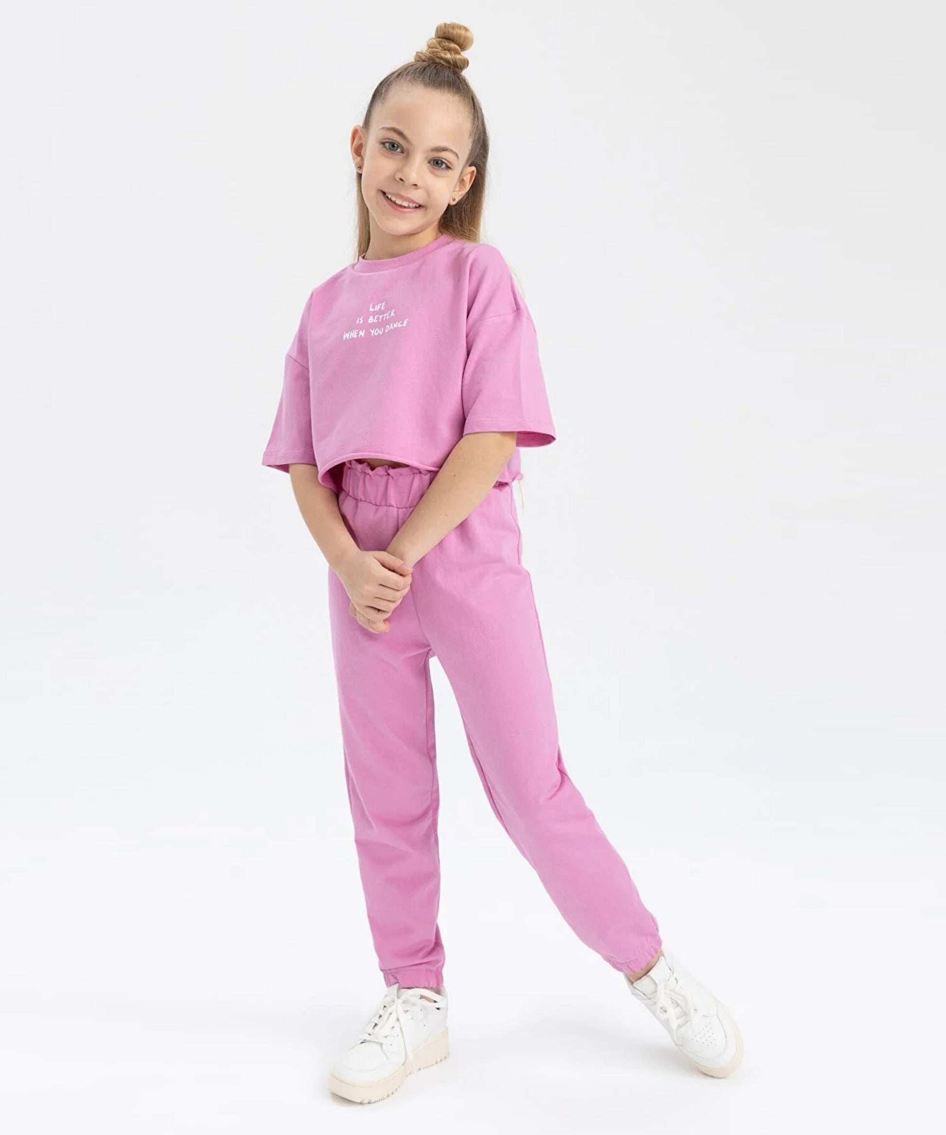 J&JP Kids Girls Stylish Crop top and Pant Set