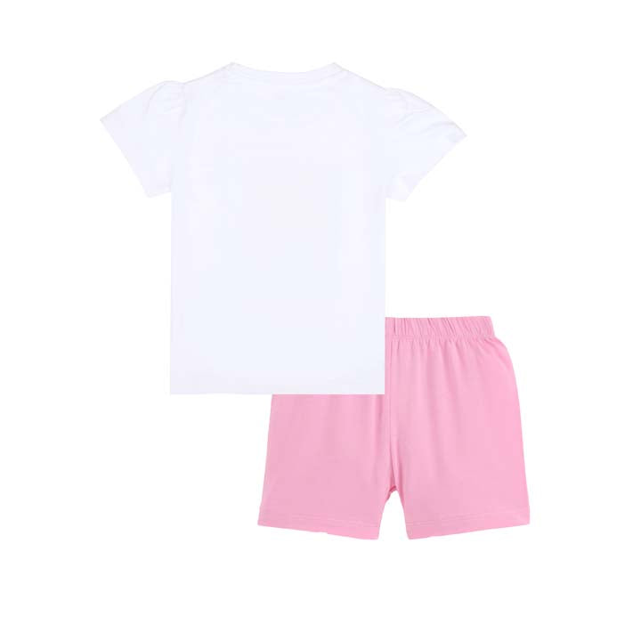 J&JP Kids Girls Printed T-shirt and Shorts Set
