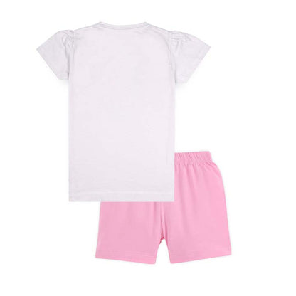J&JP Kids Girls Printed T-shirt and Shorts Set