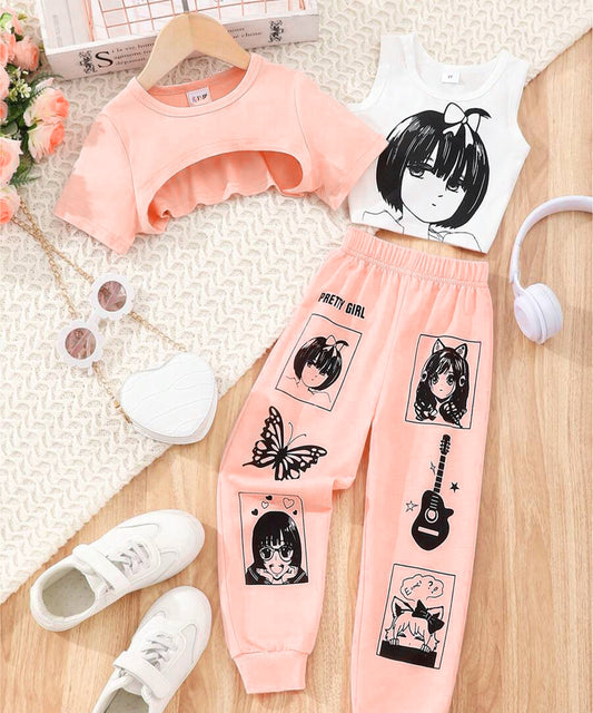 Kids-Girls- Set-Pink