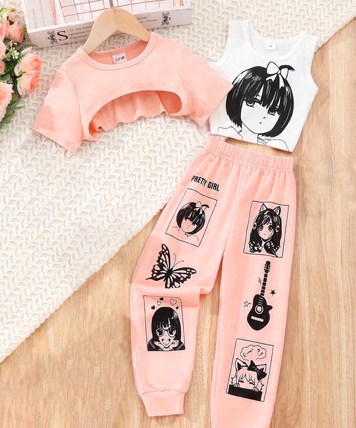 Kids-Girls- Set-Pink